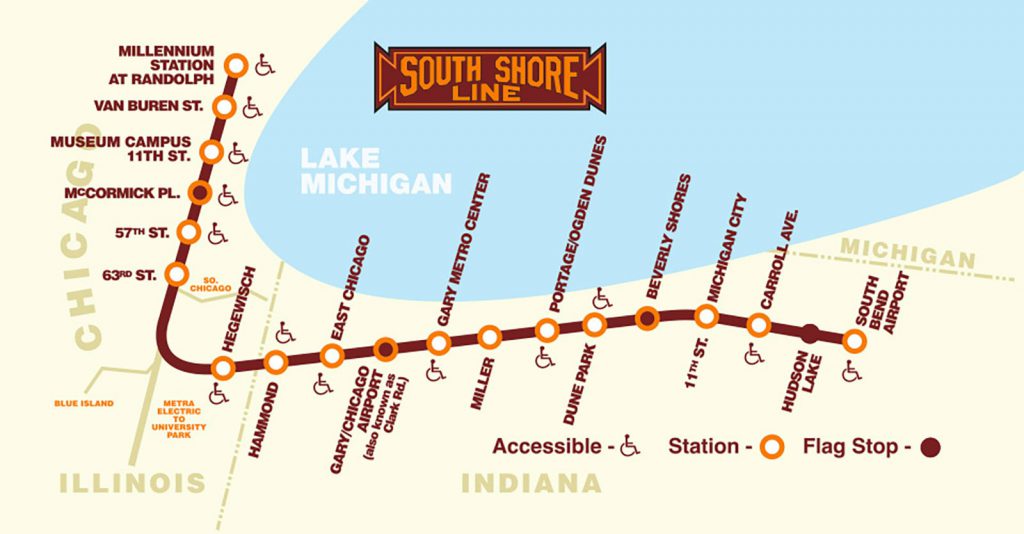 South Shore Line Train Station Map Woodland Village RV Park